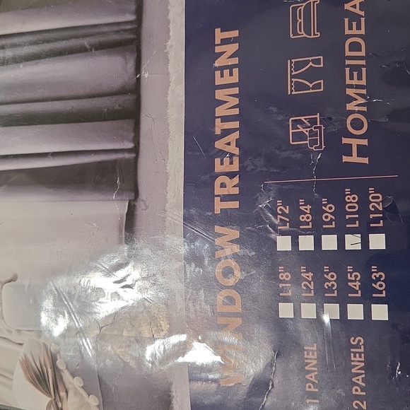 Homeideas Window Treatment Gray Panels - Picture 3 of 8